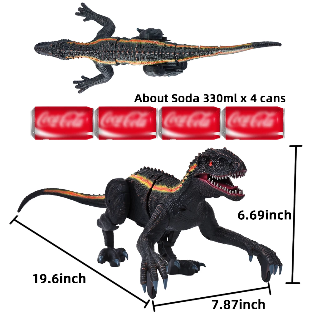 Indovemo Giocattoli Dinosauro Telecomandati per Bambini Jurassic