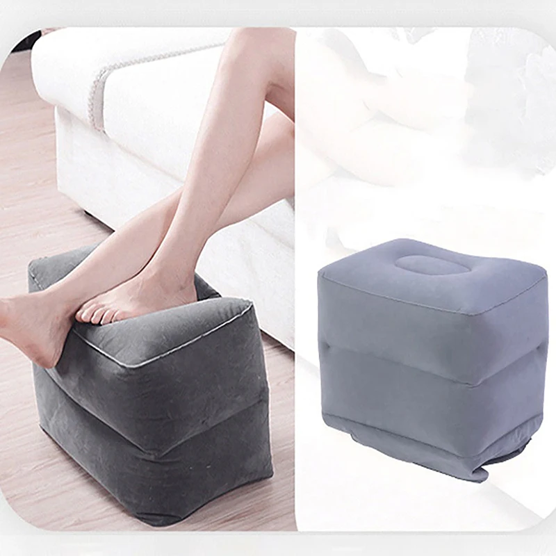PVC Kids Flight Sleeping Footrest Pillow Resting Pillow On Airplane Cat Bus Inflatable Travel Foot Rest Foot Pad