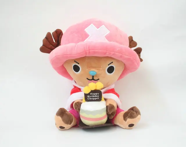 One Piece Cartoon Birthday Tony Tony Chopper Plush Toy Doll 25cm Anime Action Soft Stuffed Plushies Kawaii Room Decoration Gifts