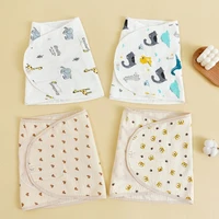 Upgraded Easy Wrap Swaddle Cotton Baby Wrap Newborn Wearable Swaddle Sleep Wrap Comfortable Wrap for 0-6 Month Infant 2