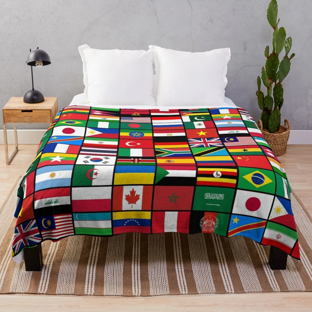 Flags of the Countries of the World, Worlds Flags PatternThrow Blanket