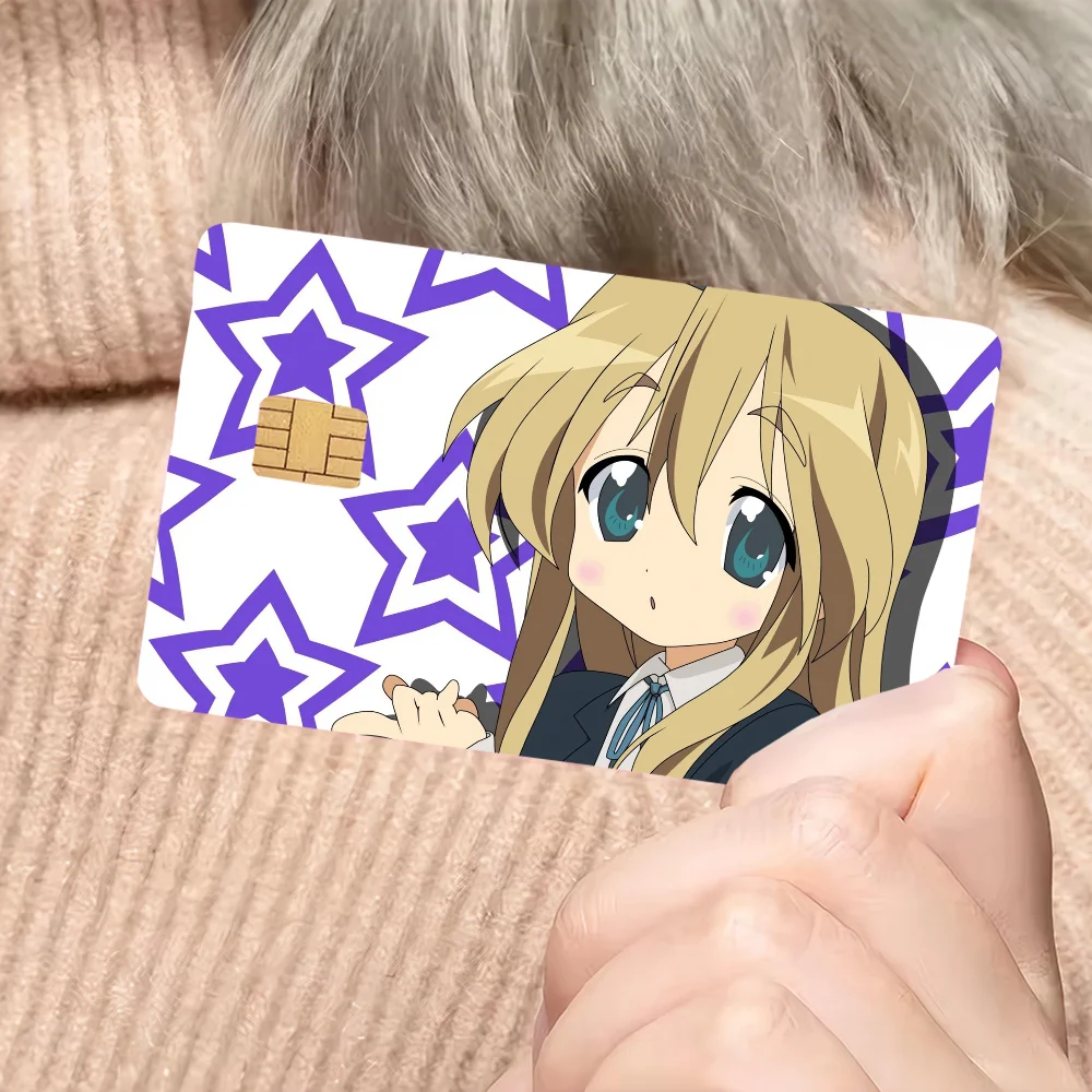 Lucky Star Anime Cartoon Skin Stickers Film Tape Case For Big Credit Debit Card Front Side