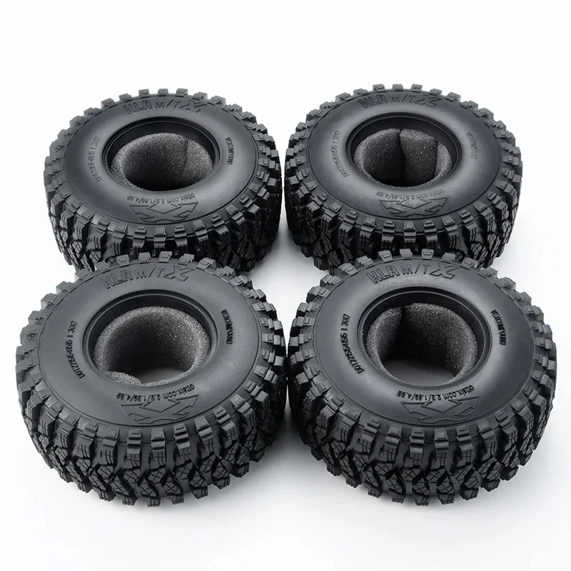 AXSPEED RC 58mm Crawler Tires With Foam Inserts - Rubber Upgrade Tires For 1/18 TRX4M RC Cars (4-Pack, Style B) - View #12