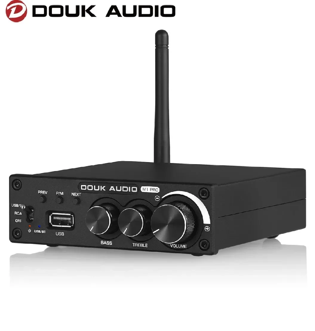 Amplificador de Potência Bluetooth 5.0 Estéreo 2.0 ch Amplificador Subwoofer Graves Agudos Ajustar Usb Leitor de Música sem Perdas 320w