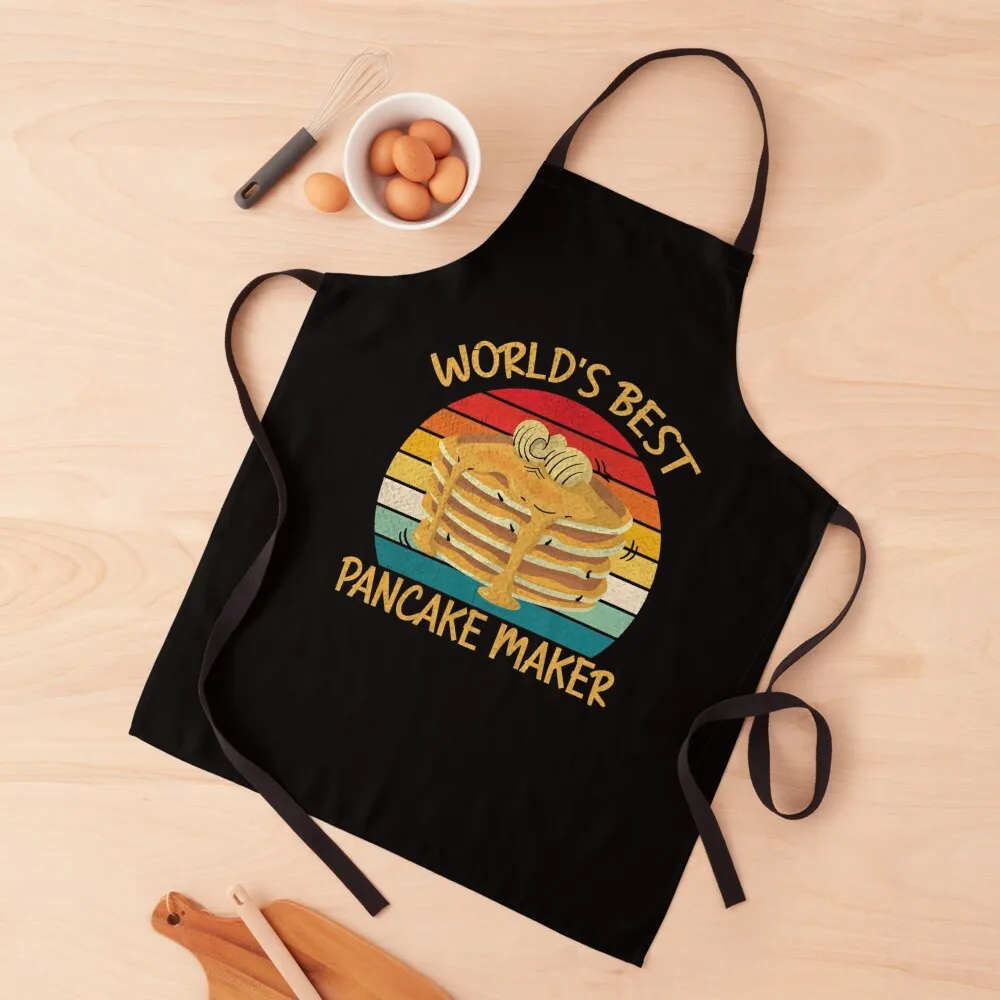 

world's best pancake maker Apron Kitchenware barber men Chef Uniform For Men Trim Cloth Apron