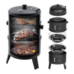 3 in 1 Barrel Charcoal Grill Smoker Grill Ogrodowy мангал для шашлыков Barbacoa de Carbón Cookware bbq 석쇠고기불판