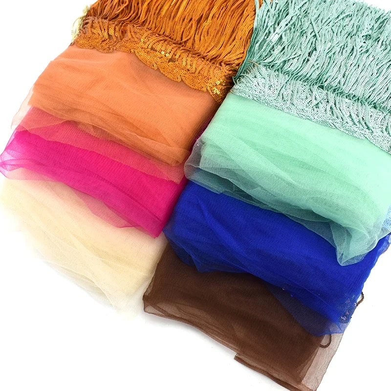 Description Picture 5 of item5/10Yards Meetee 20cm Sequins Tassel Fringe Trims Lace Ribbon Wedding Party Dress Fabric DIY Handmade Sewing Clothes Accessories