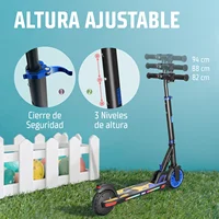 Trottinette électrique pour enfants ZWHEEL ZToy, pneus de 6,5 pouces, 150 W, autonomie de 10 km, vitesse et hauteur réglables, pour enfants de 6 à 14 ans, filles et garçons, lumières colorées, trottinette électrique pliable 5