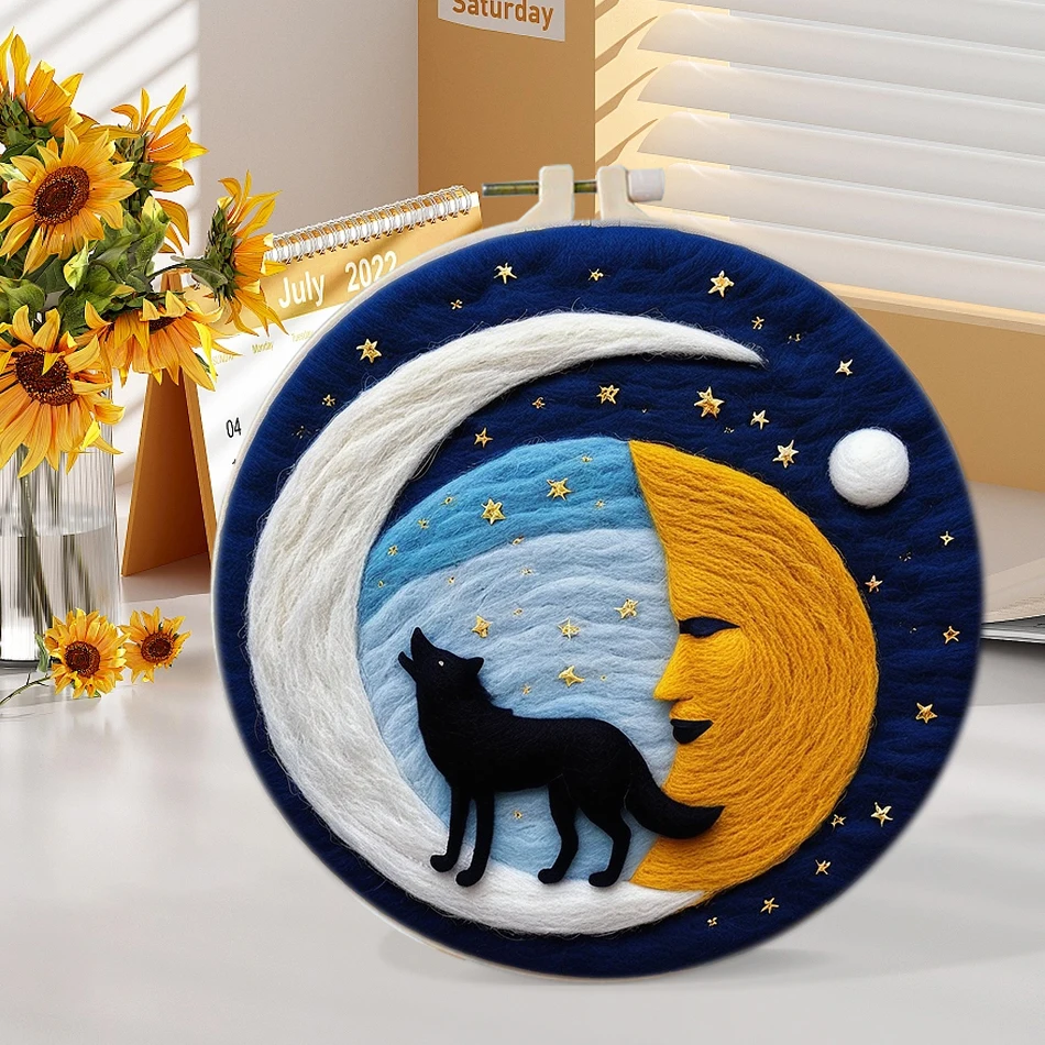 Colorful Animals DIY Wool Embroidery Kit