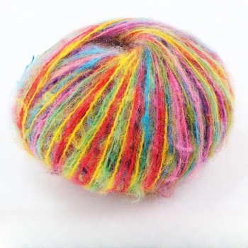 Filato di mohair Filato per maglieria Fiore Bambino Cavallo maglione di mare Sciarpa per bambini Scialle Cablaggio Filo di lana fine Uncinetto Filato all'uncinetto intrecciato a mano