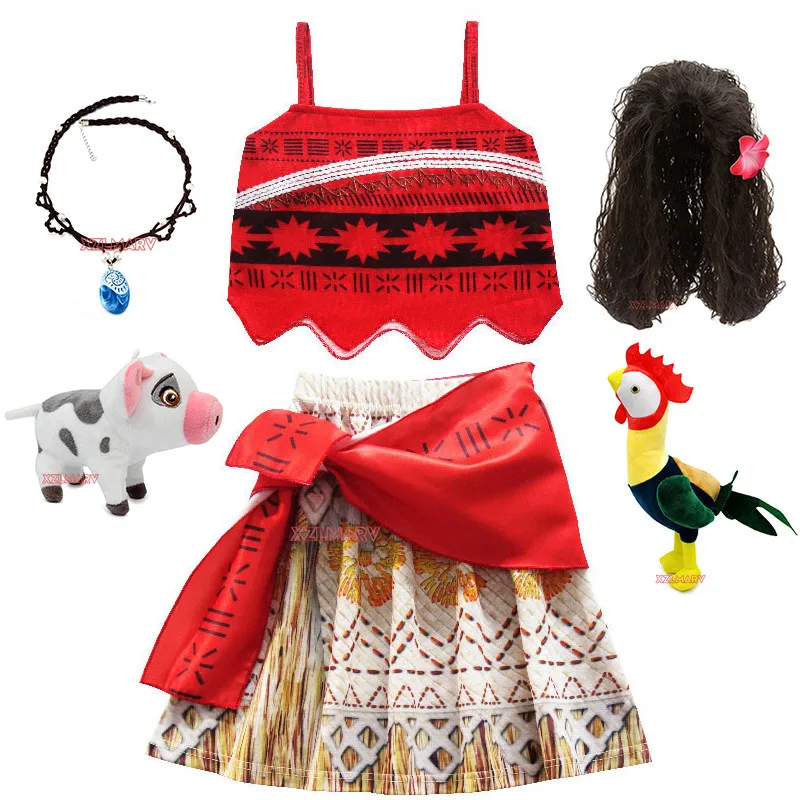 Cosplay Costume Girls Kids Princess Dress with Necklace Set