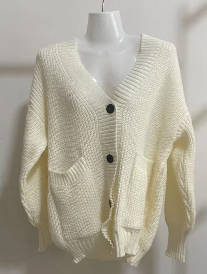 Women's Cardigan Sweater Women Grey Beige Camel Knit Korean Style Popular Autumn Fashion Women's Clothing 2024 Trend Outerwear