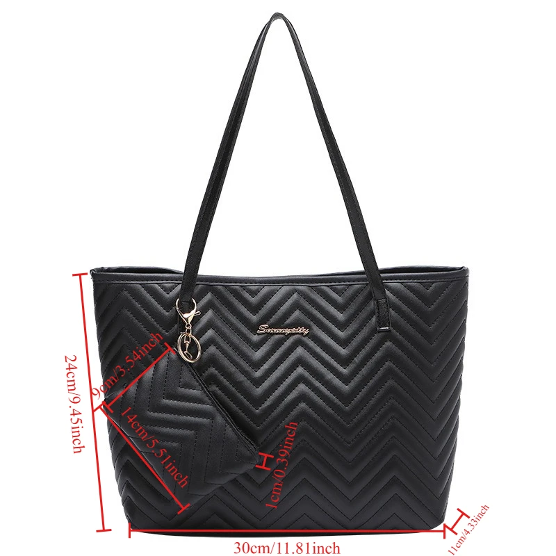 2PCS/Set Women's Travel Wallet, Coin Wallet, Women's Handbag, Fashionable and Simple Mother Bag, Multifunctional Tote Bag