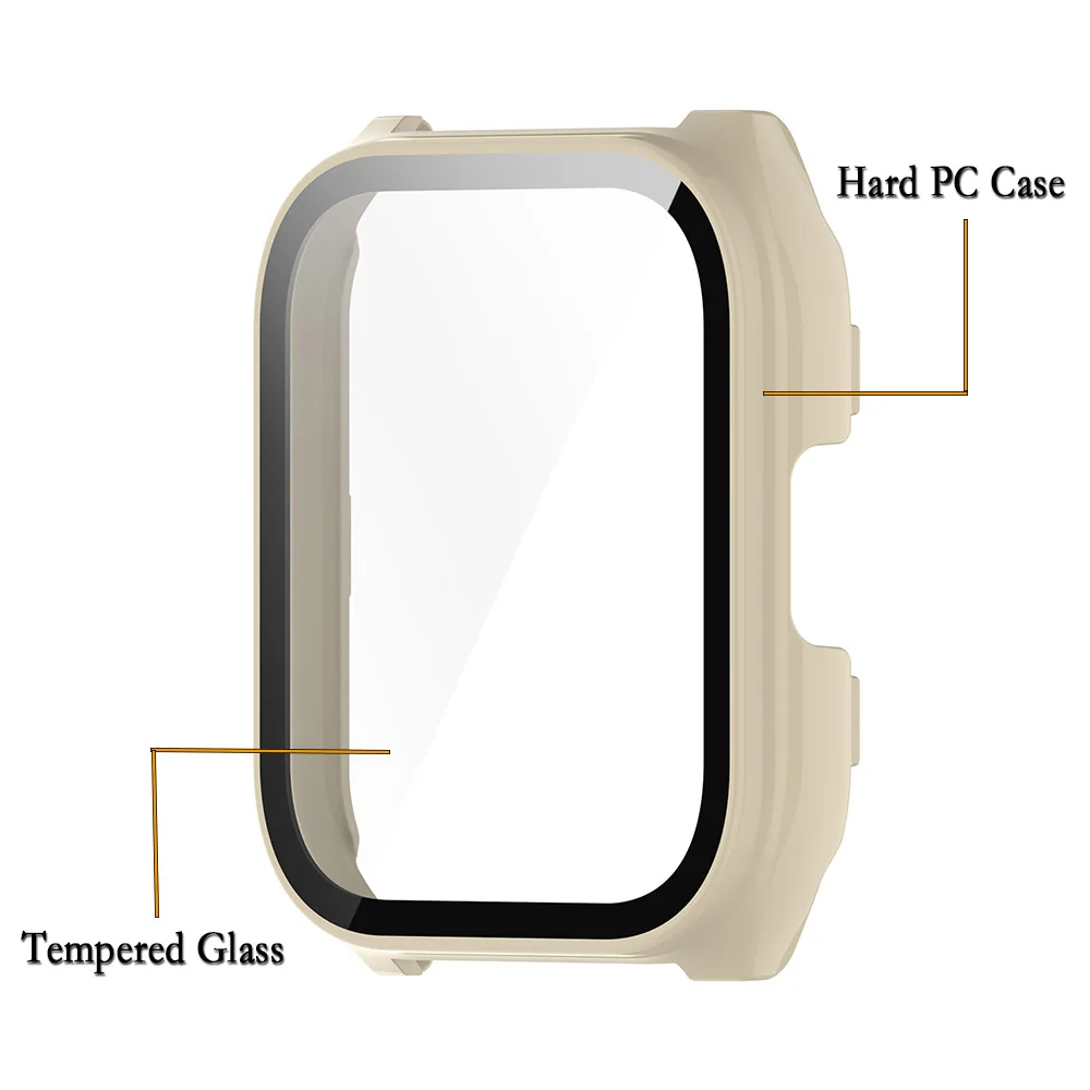 For Haylou Watch 2 Pro (LS02 Pro) 2-in-1 Protective Case With Screen Tempered Glass Protector Watch Protection Cover With Film