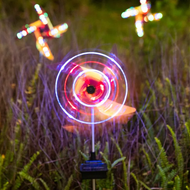 Napenergia -Erőteljes Szélmalom Könnyű Kültéri Kerti Dekoráció 32 Led Spot Path Tájfény Lámpák Vízálló Éjszakai Fény 1Pc - Image 2