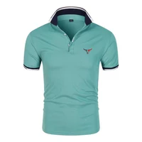 2025 hommes nouveau Sport taureau modèle Six couleurs polos col montant respirant Sport T-shirt été mode à manches courtes 4