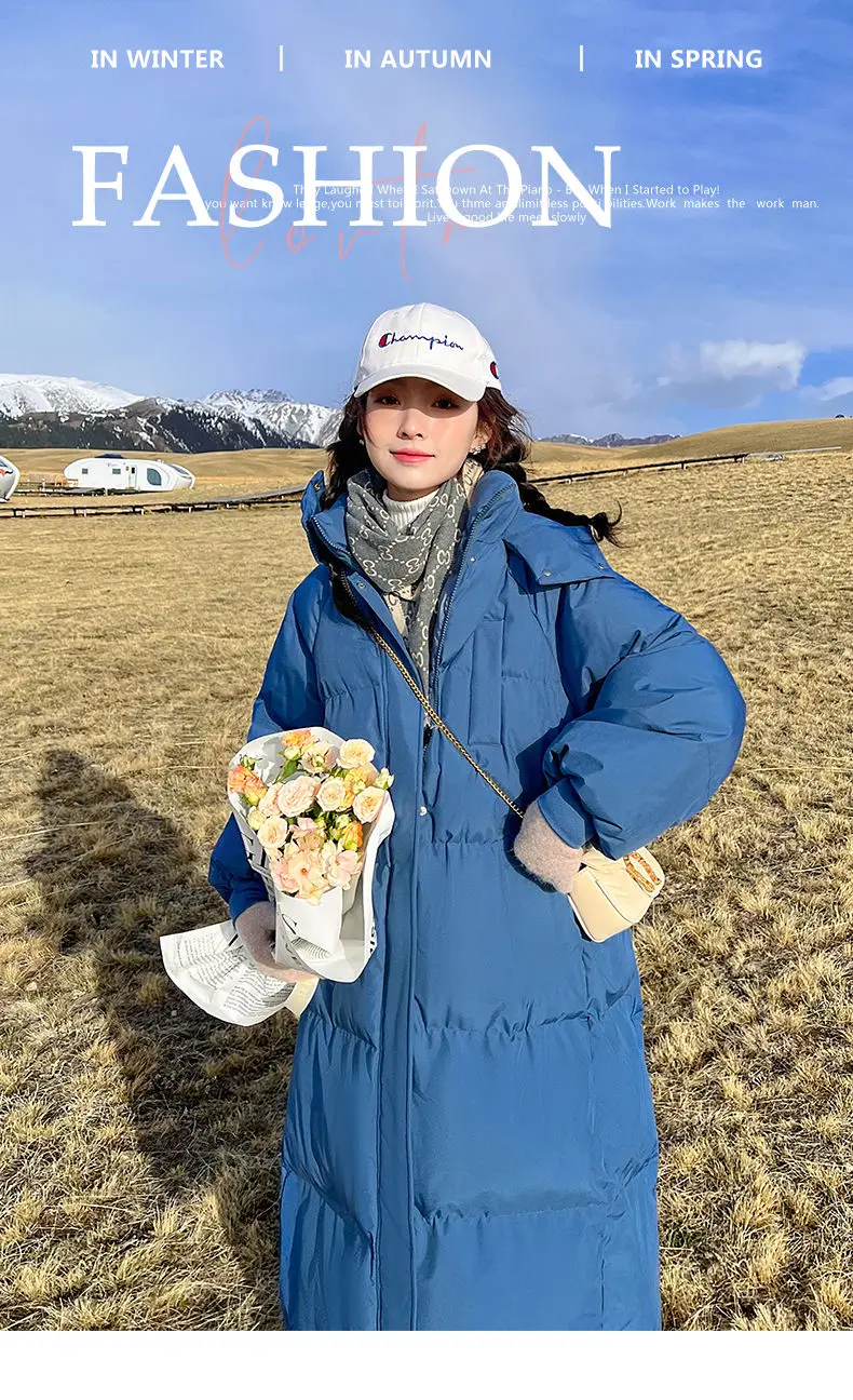 2023 nuove donne piumino di cotone giacca invernale femminile versione di media lunghezza parka sciolto spesso caldo capispalla con cappuccio moda soprabito