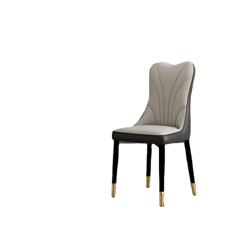 

YY Home Faux Leather Dining-Table Chair Coffee Shop Milk Tea Shop Backrest Leather Chair
