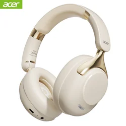 Acer Wireless Bluetooth Headphones with 360° Surround Sound and Noise Reduction (Beige)
