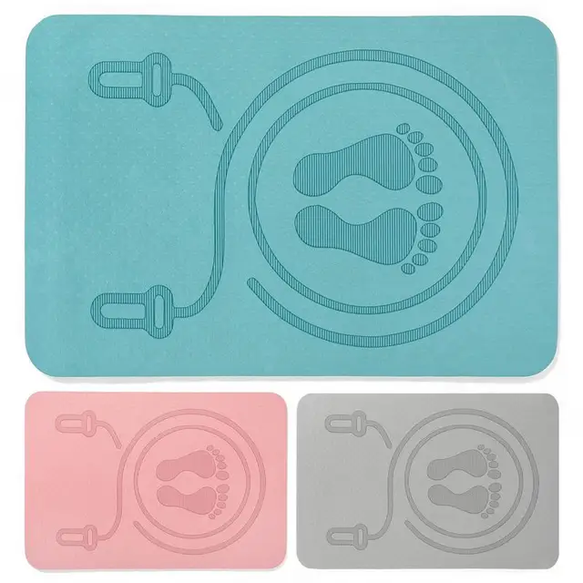 Anti-noise Jump Rope Mat Floor Mats Exercise Shock Absorption Yoga Mat TPE Skipping Mat Non Slip Thickening Yoga Fitness Mats