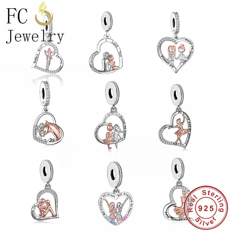 FC Jewelry Fit Original Charm Bracelet 925 Silver Color Zircon Tropical Woodpecker Toucan Bead For Making Women Berloque 2021 gold earrings