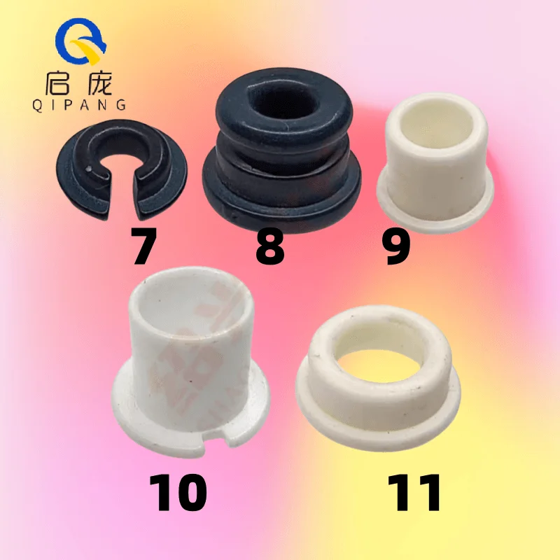 Qipang 20 шт., керамическая катушка для глаз из оксида титана, рельефный фарфоровый рукав, керамические петли для глаз