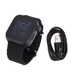 Adjustable Vibrating Wearable Metronome Watch with Sport Mode for Musicians and Beginners (40 - 240 BPM) (Black)