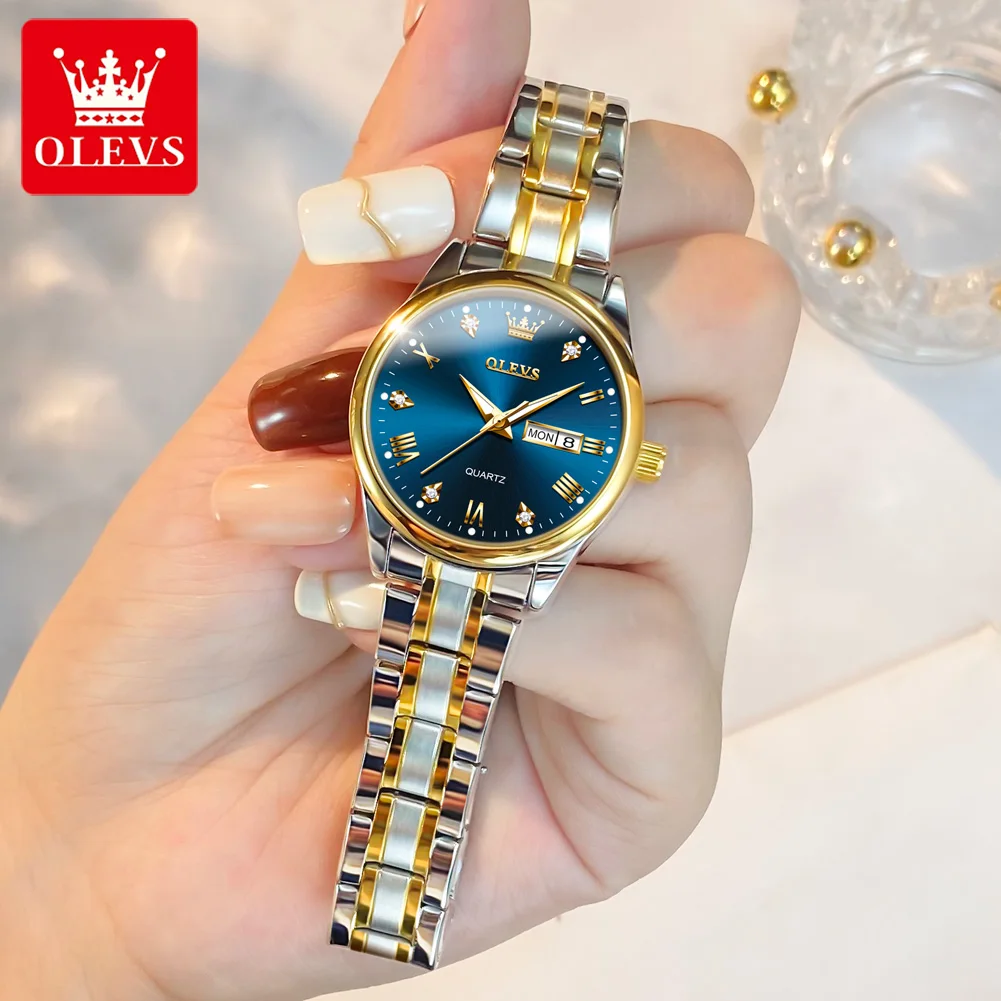 Luxury Brand Elite Business Women Watches Diamonds 30M Water Resistance Calendar Luminous Hands Fashion Ladies Quartz Wristwatch