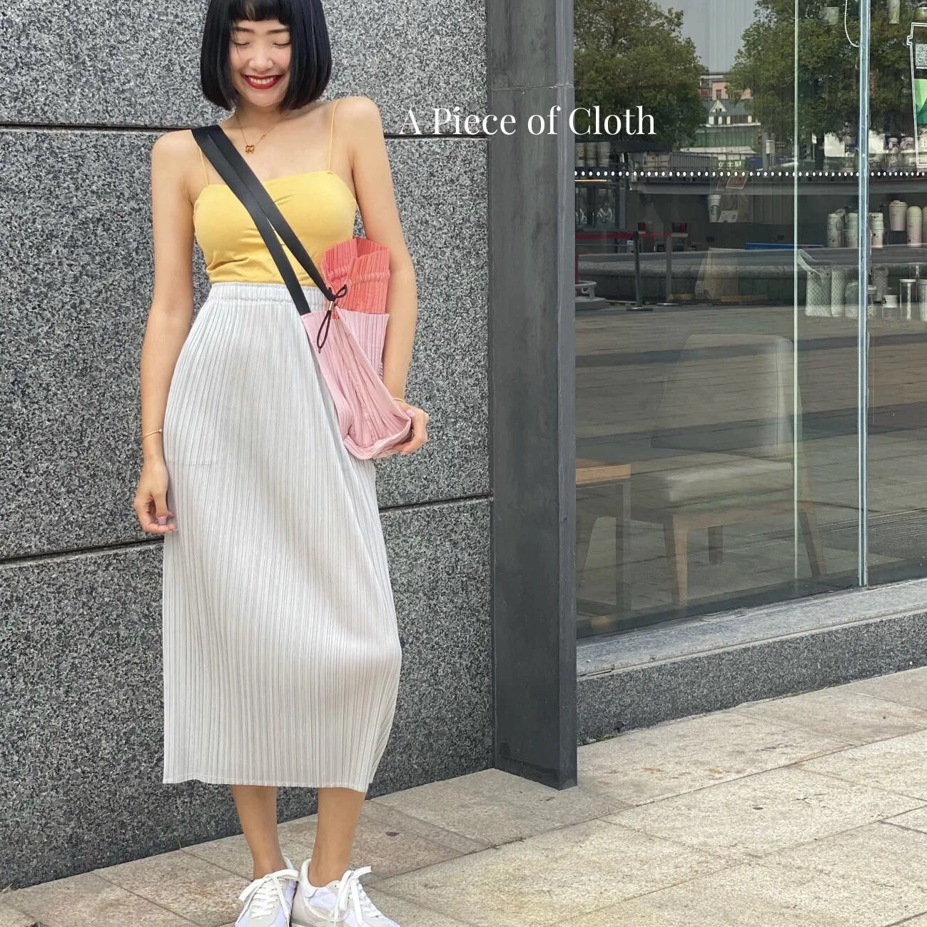 

Miyake Pleated Women Skirt Korean Fashion Stretch Classic Lake Blue A-line Skirt Straight Long Skirts Causal Style 2023 New