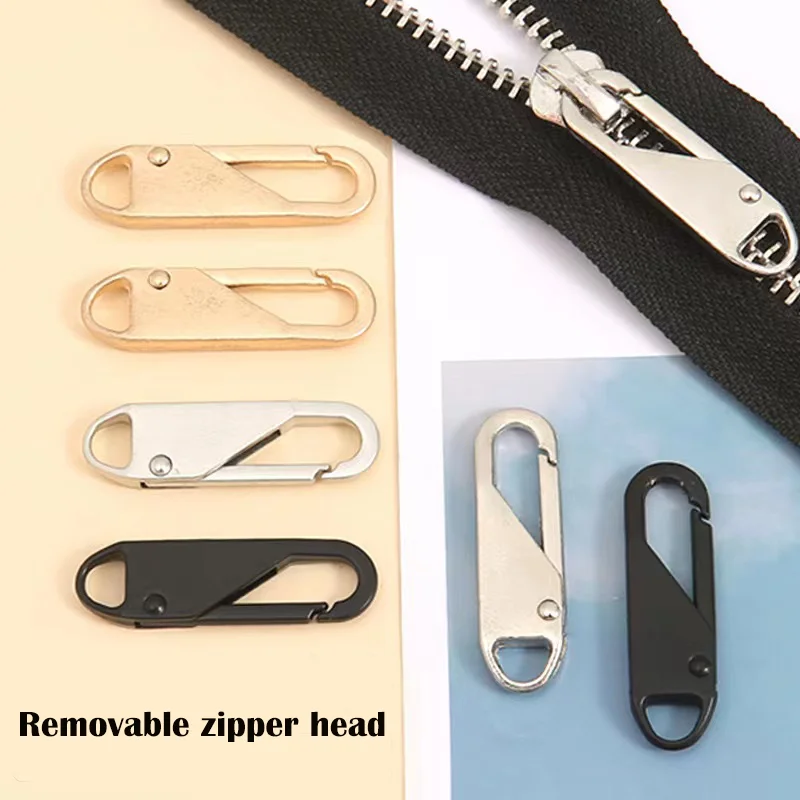 10pcs 5# Zipper Puller For Nylon Zipper Tape Universal Instant Fix Zipper  Repair Kit DIY Sewing Garment Bags Zip Metal Sliders - AliExpress
