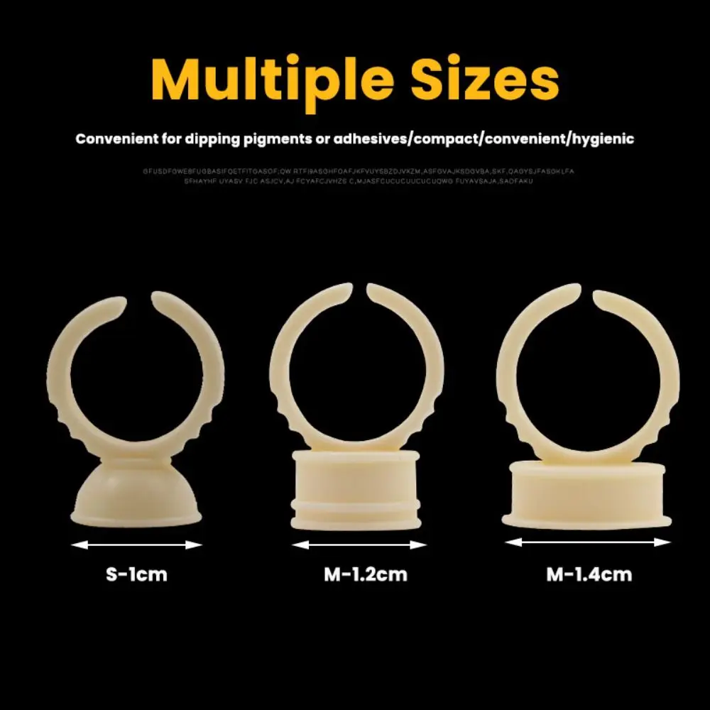 100PCS Plastic Ink Ring Cups Disposable Multifunctional Pigment Holder Container Microblading Pigment Cup Accessories