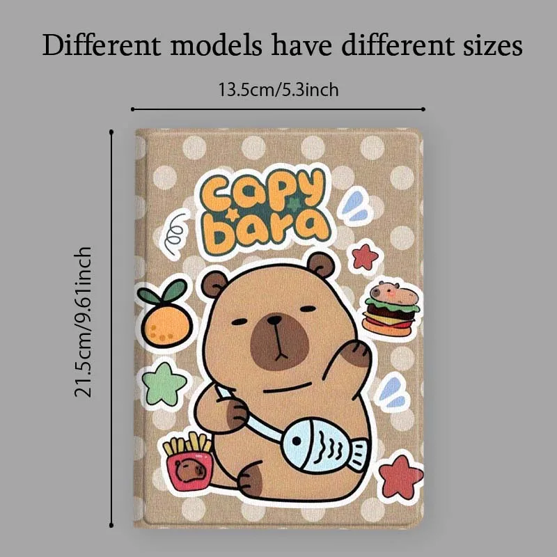 Cartoon Capybara Bow Soft Tablet Case