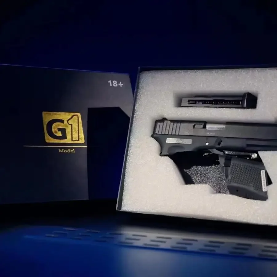 

MIni Folding G17 Glock 17 Soft Bullet Toy Gun Model with Metal Toy Detachable Children's Creative Toy
