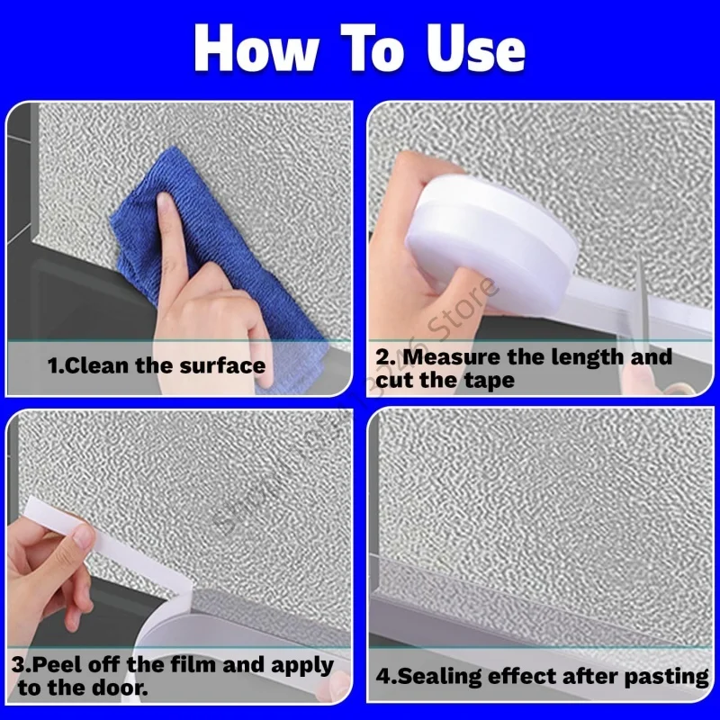 Self-Adhesive Silicone Weatherproof Seal Strip - 5M