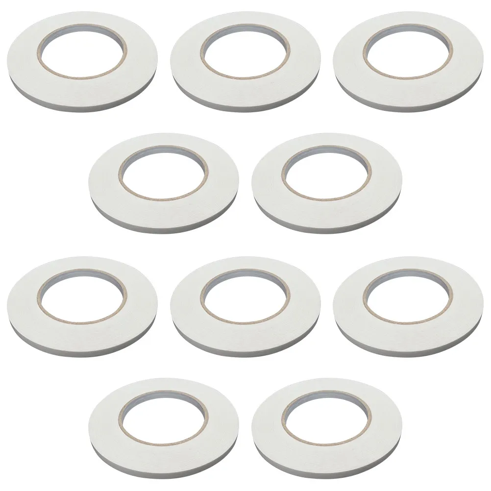 10Pcs 0.5x800cm 헤비 듀티 양면 접착 테이프 공예 사무실 학교 스크랩북 선물용 재사용 가능한 강력한 본드