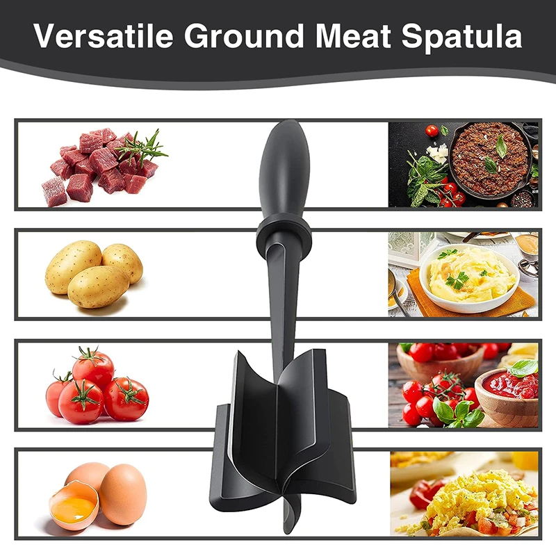 Multifunctional Meat Crusher High Temperature Resistant Manual Masher Food Scraper Grinder Cooking Gadgets Kitchen Accessories