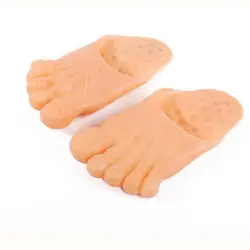 Quirky Bigfoot Barefoot Slippers for Adults - Hilarious Faux Toes Footwear (Barefoot Slippers)