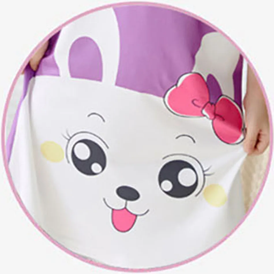 Huntrix Mädchen Nachthemd Mit Cartoon-Druck - Milchseide Schlafanzug 4-12 Jahre