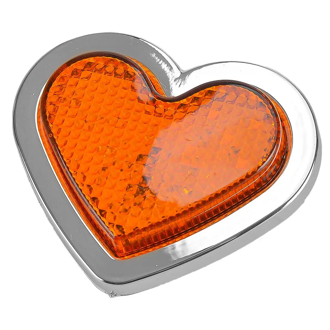 Amber Heart Shaped Side Marker LED Light Turn Signal Indicator Lamp Universal for 12-24V Car Van Truck Trailer