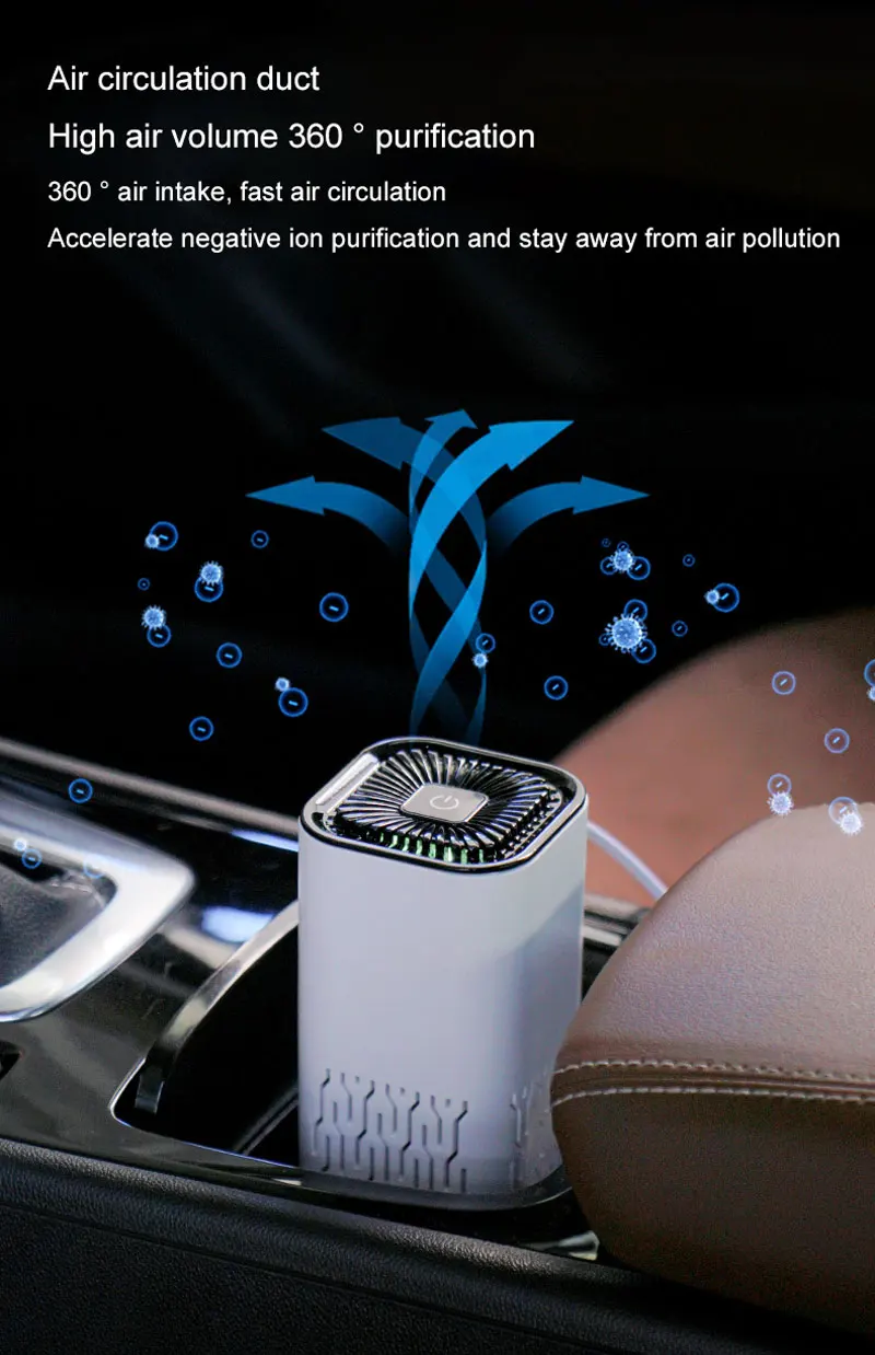 Air Purifiers Small USB odor eliminator Hepa Filter Air Purifier Remove Smoke Formaldehy for Car Bedroom protable Purifier