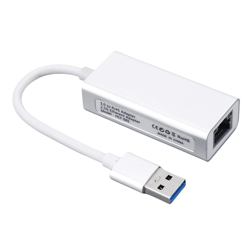 데스크탑 노트북 컴퓨터용 이더넷 USB 어댑터, 유선 LAN 네트워크, 알루미늄 합금 PC 인터넷, USB 3.0, RJ45, 2.5G