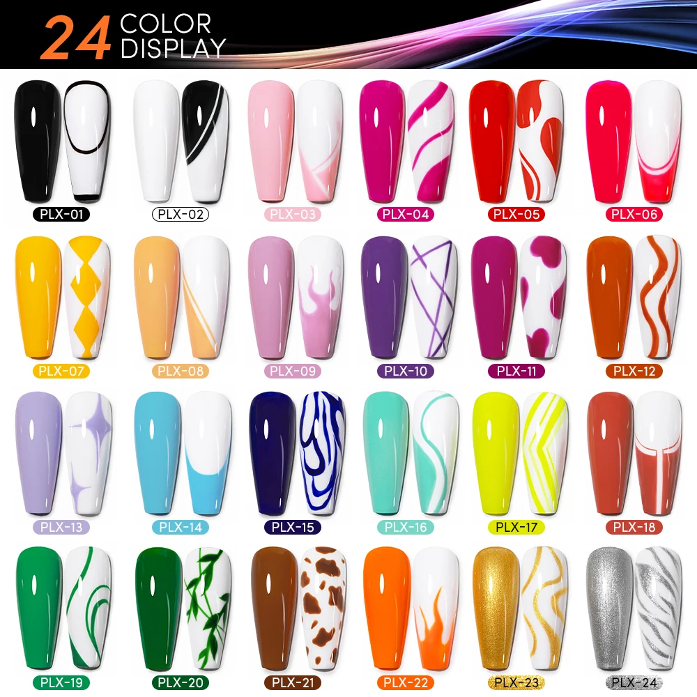 AS Solid Line Gel Nail Polish Not Set 24 Colors For Manicure Drawing Polish DIY Painting Varnish Pure Liner Nails Art Gel 4
