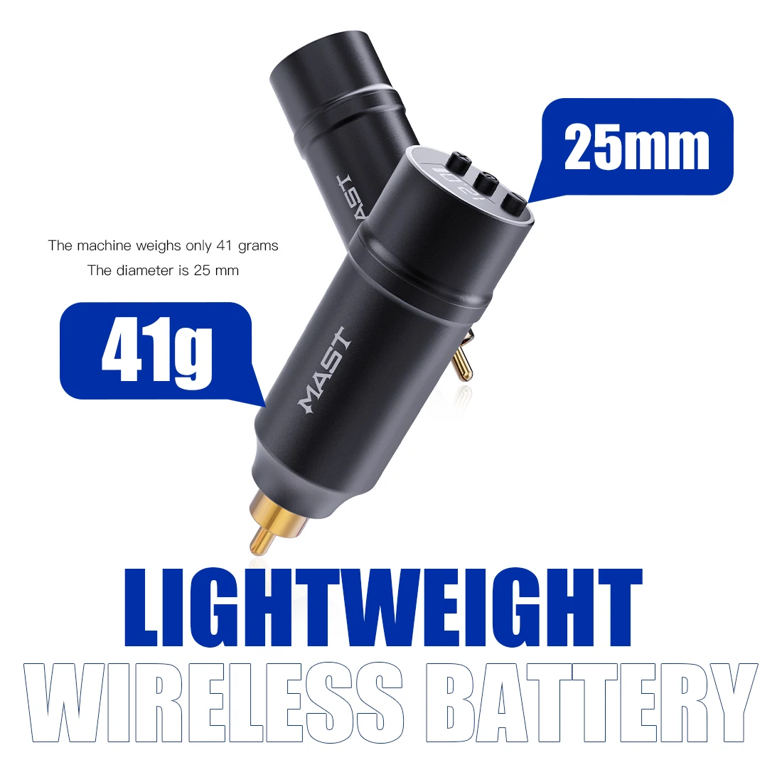 Tattoo Power Supply Tattoo Battery Pack Tattoo Cord Connector Mast Tattoo T2 Mini RCA Connector Wireless Rechargeable Permanent Fast Charge Battery Makeup Pen