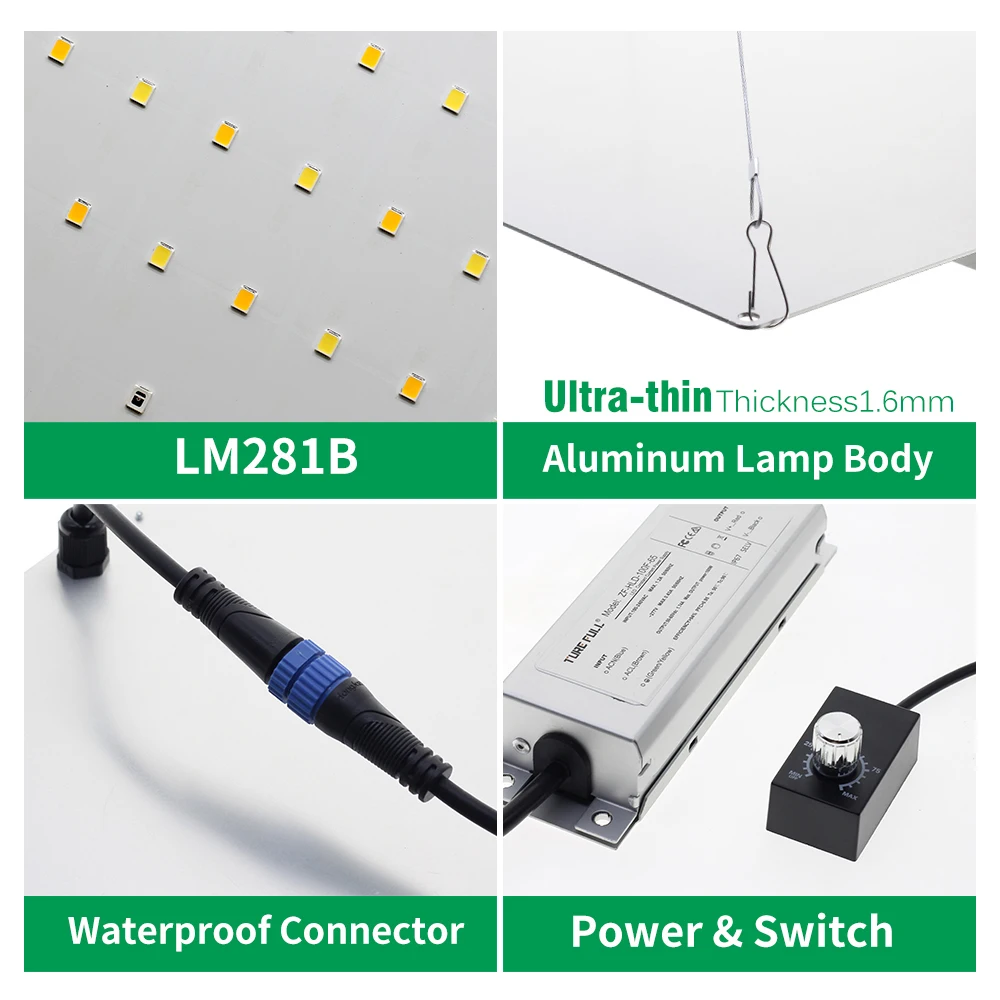 Full Spectrum LED Grow Light 100W 200W LM281B LED Phyto Lamp Indoor Growing Light For All Stage Plants Veg Flowers