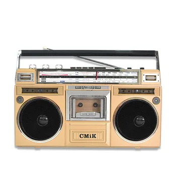 레트로 향수 옛날 마그네틱 테이프 녹음기, 다기능 블루투스 스피커, FM 라디오, HIFI 음질 베이스 조절