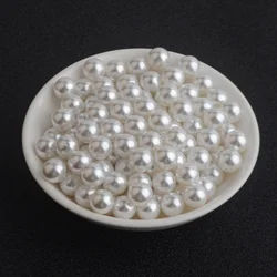 Elegant White Beige Pearl Beads for DIY Crafts and Accessories (White)