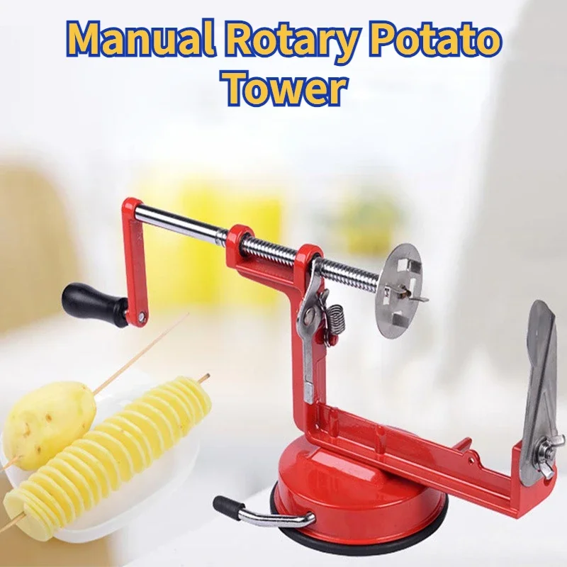 1PC Spiral Potato Slicer Stretch And Pull Tornado Modeling Potato Taco Machine Slicing Snack Making Kitchen Tools