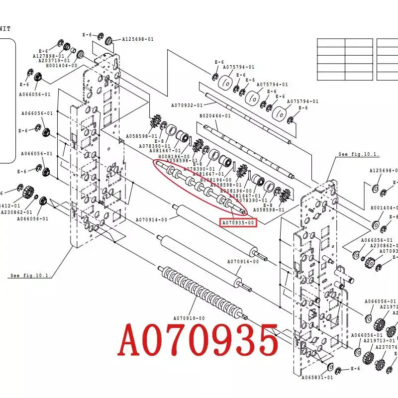 Noritsu QSS 30/33 Minilab 기계 건조기 랙 유닛 어드밴스 롤러 용 A070935