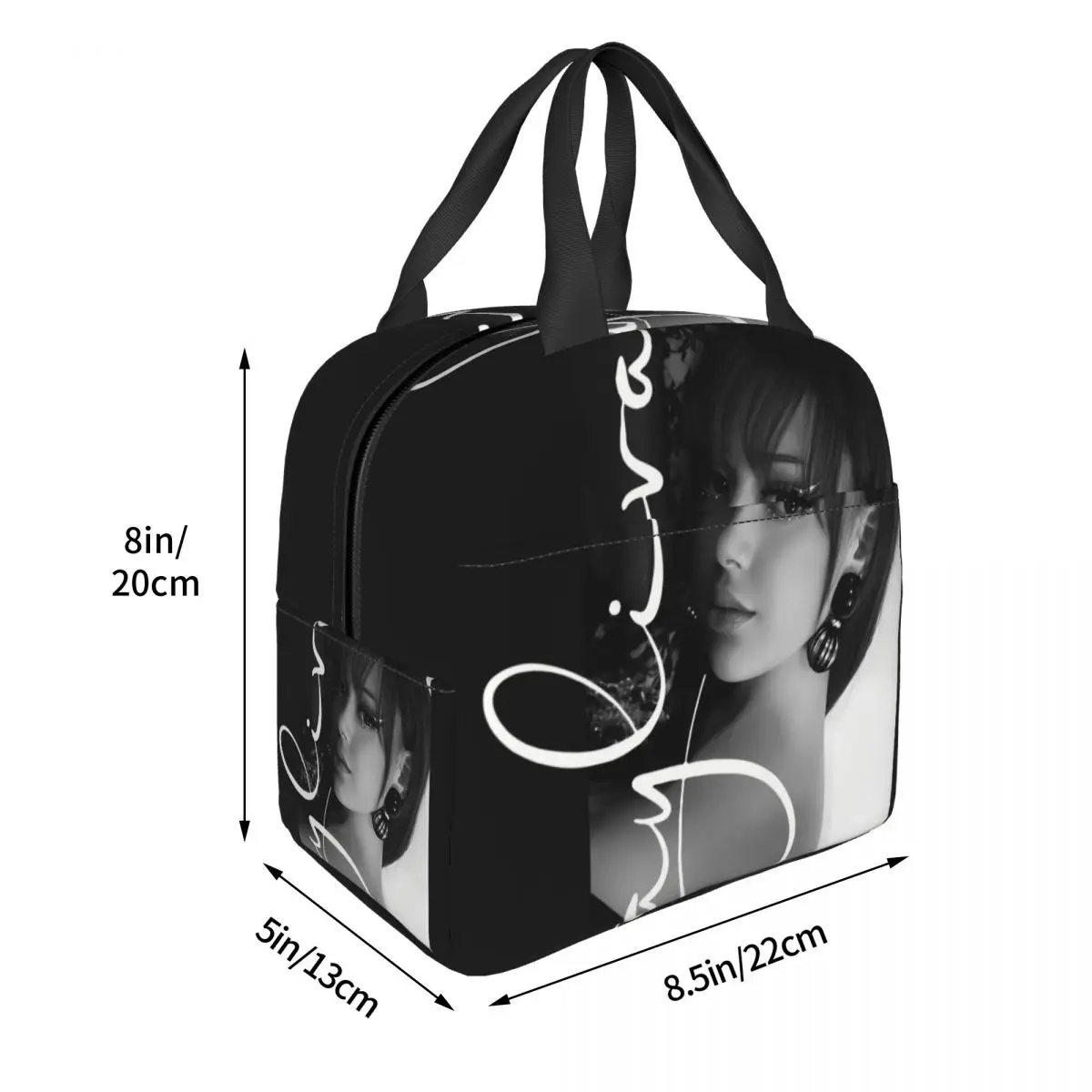 Music Singer Ayliva Insulated Lunch Tote Bag for Women Portable Cooler Thermal Food Lunch Box Kids School Children