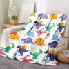 Dinosaur Land Fantasy Blanket Childishly Fun Multi-Species Dinosaur Pattern Creative Gift For Kids Sofa Bedroom Available 2